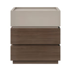 Contemporary Timber Bedside Cabinet with Raised Storage Tray
