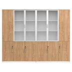 Multi-Section Office Storage and Display Cabinet