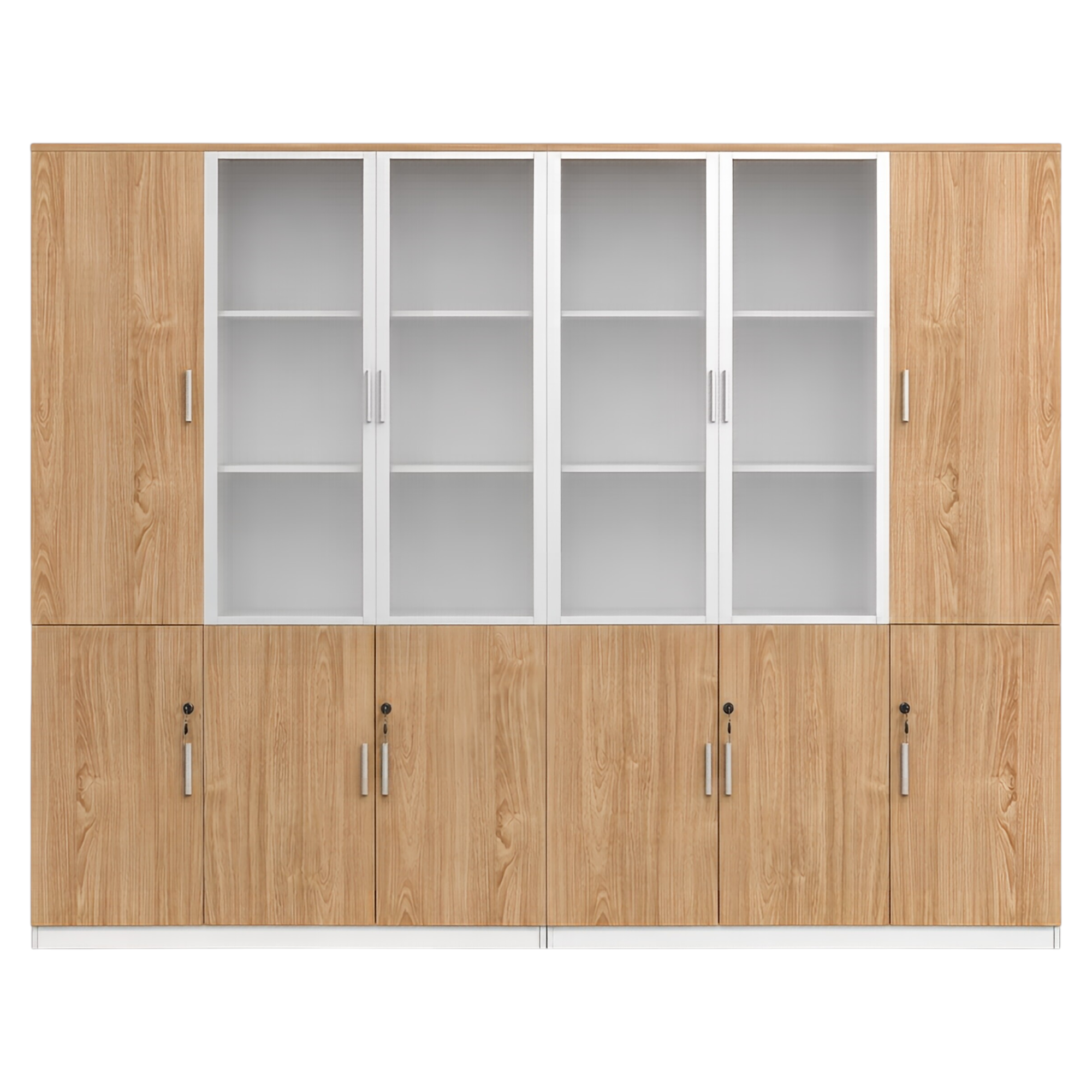 Multi-Section Office Storage and Display Cabinet