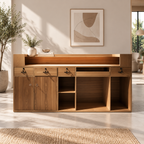 Linear Executive Reception Counter with Ambient Backlit Detailing