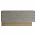 Stone-Look Linear Reception Counter with LED Plinth