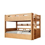 Space-Saving Timber Bunk Bed with Drawers and Stairs
