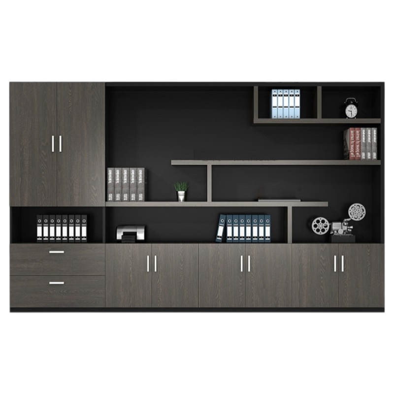 Modern Office Filing Cabinet Executive Large Storage Cupboard Bookcase with Shelves and Drawers