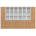 Multi-Section Office Storage and Display Cabinet