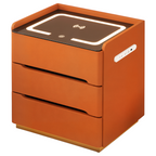 Smart Bedside Table with Wireless Charging and LED Light