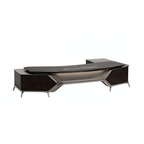Designer Executive Desk with Storage Credenza