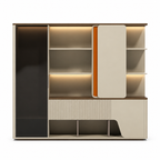 Modern Executive Storage Wall Unit with Wardrobe