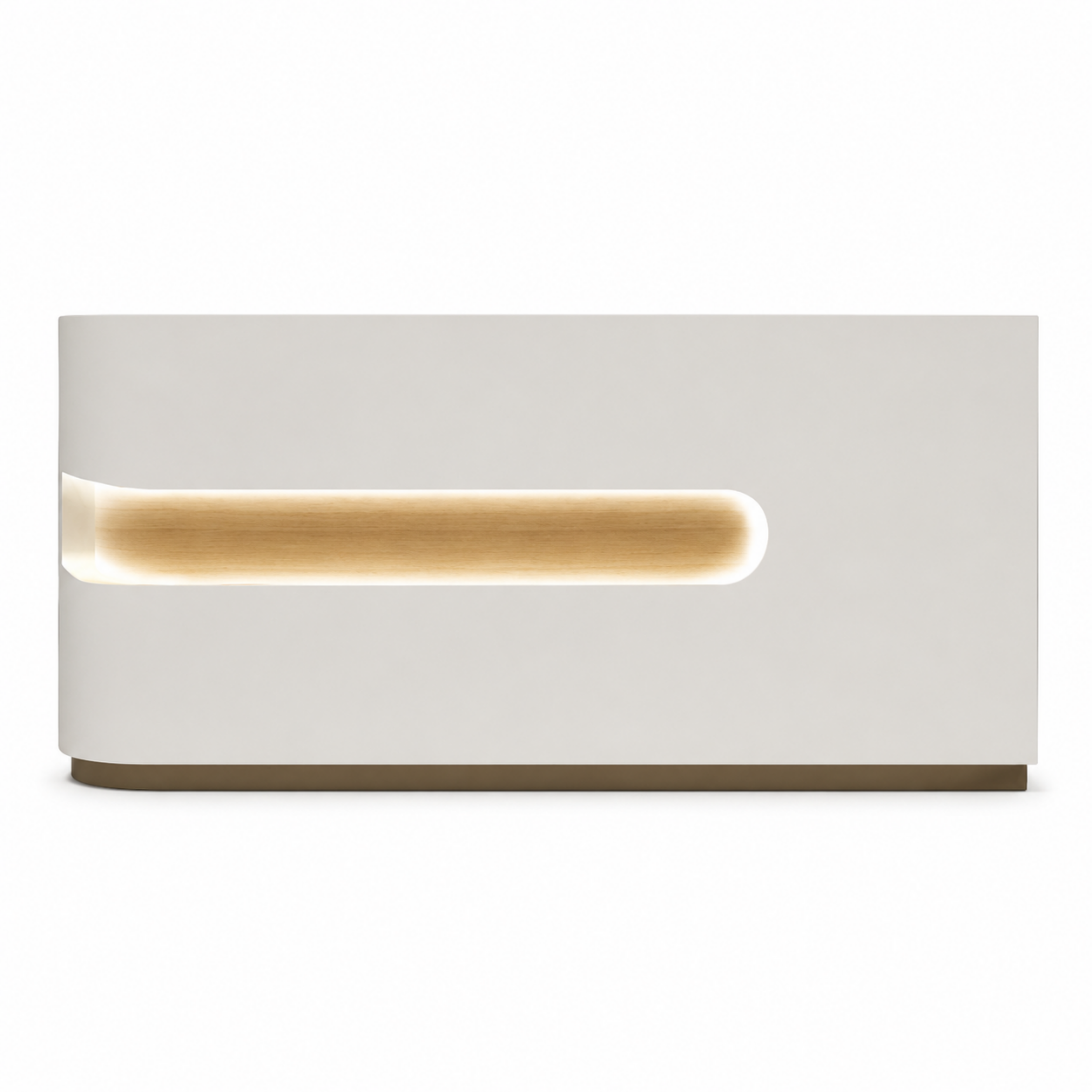 Modern LED Reception Counter with Custom Branding