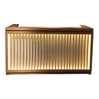 Linear Executive Reception Counter with Ambient Backlit Detailing