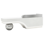 Modern Sculptural Reception Counter with Stainless Steel Base