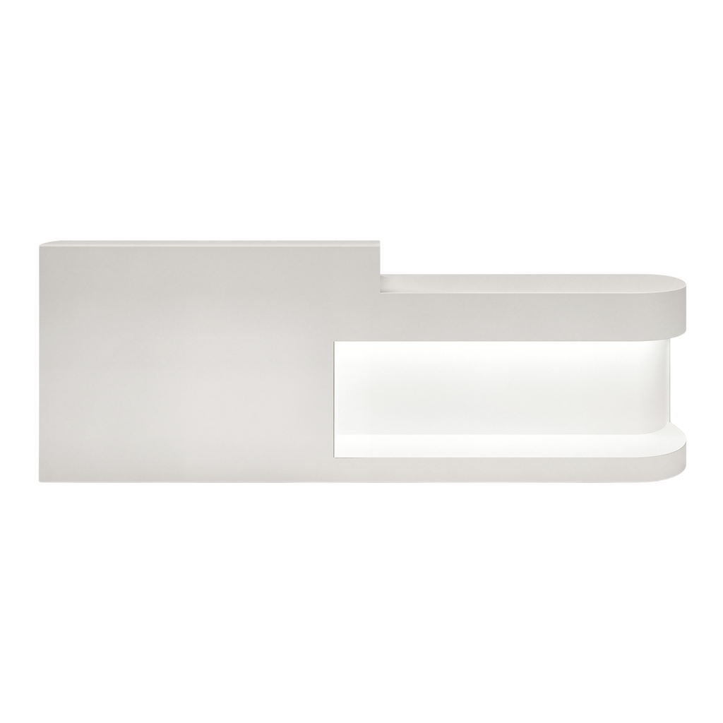 Modern Reception Desk with Display Shelf