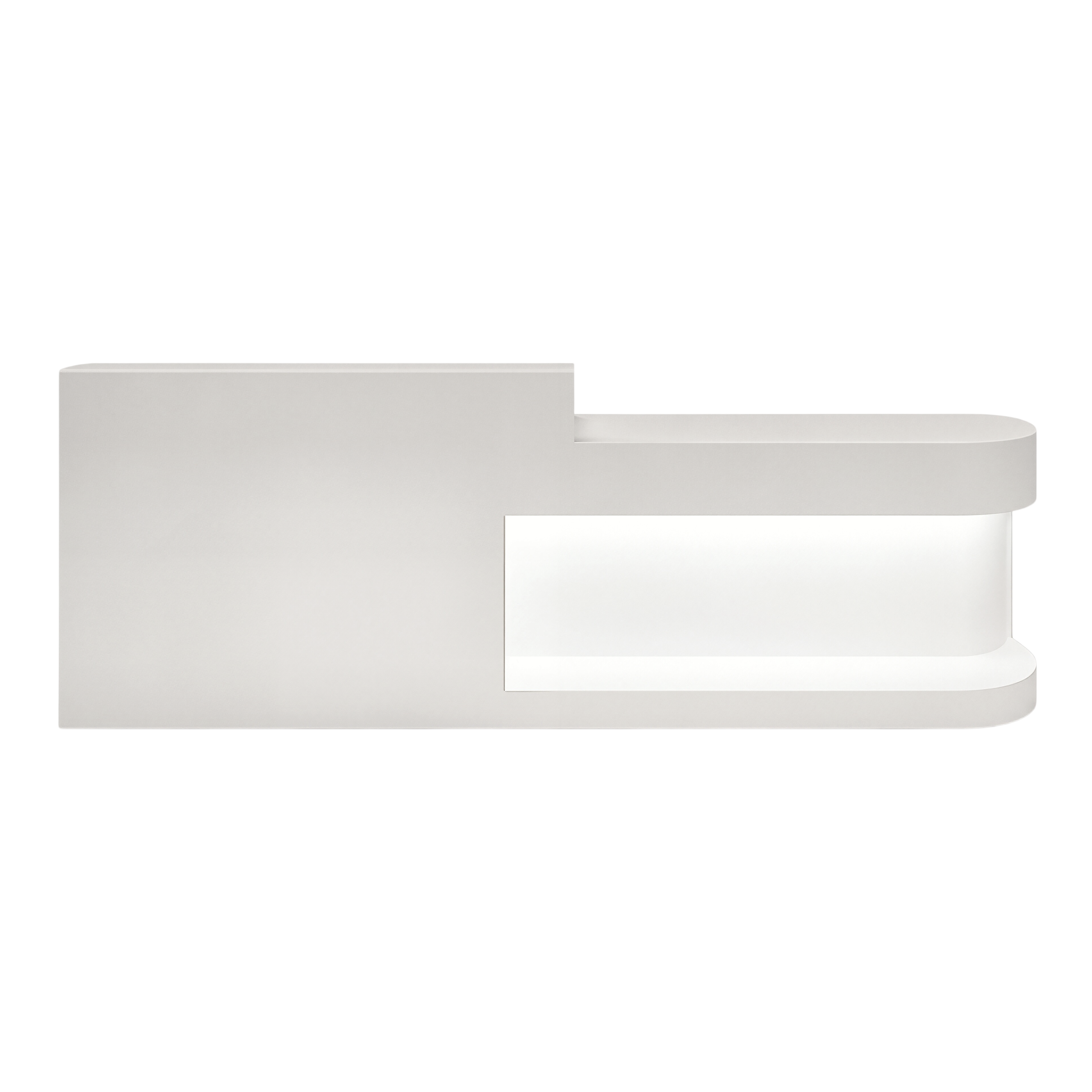 Modern Reception Desk with Display Shelf