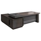 Linear Executive Suite with Integrated Side Cabinetry