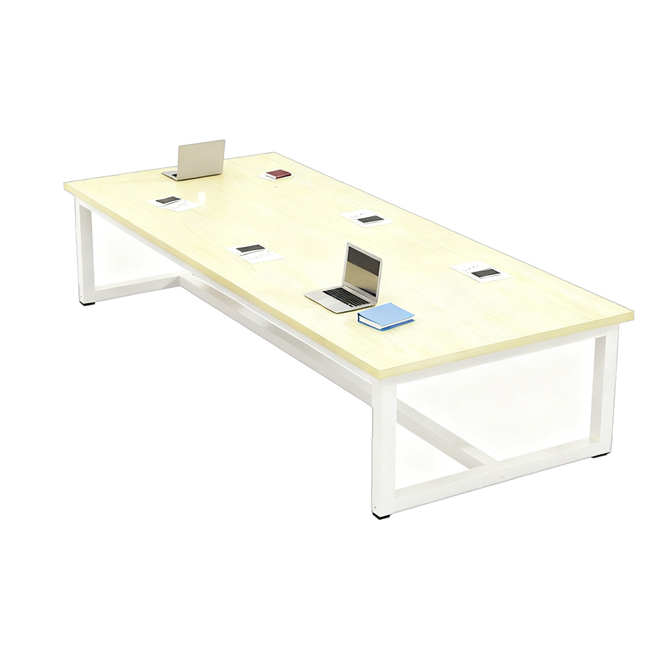 Modern Steel-Frame Rectangular Conference Table