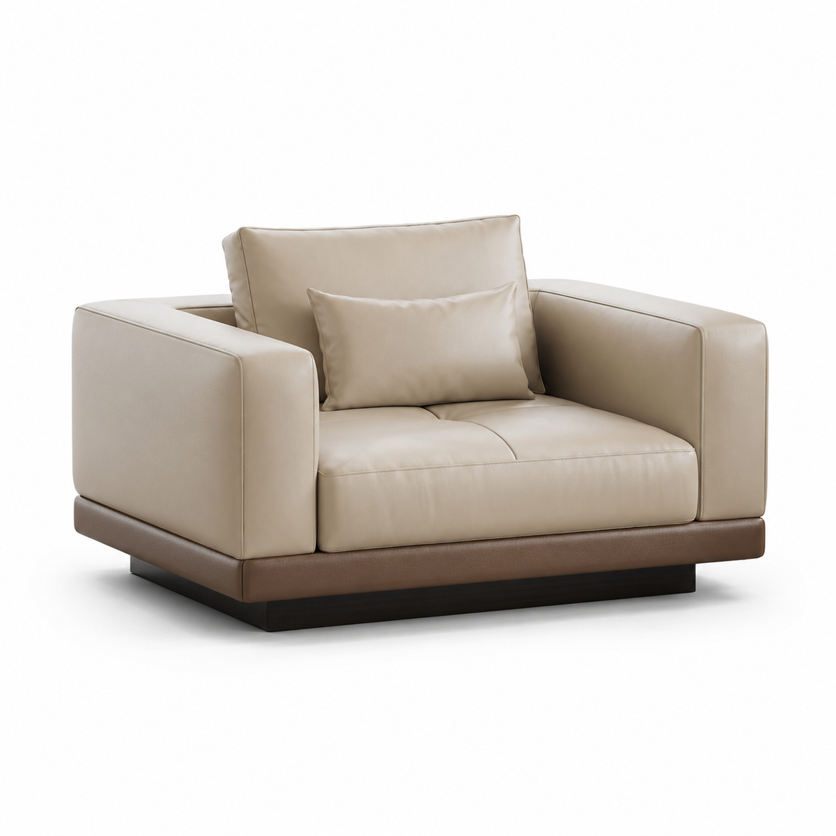 Premium Leather Sofa with Deep Seating and Solid Timber Frame