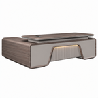 Modern Executive Desk with Rounded Details and Custom Sizes