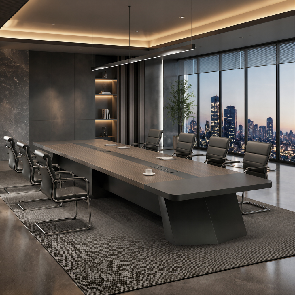 Executive Conference Table with Architectural Design