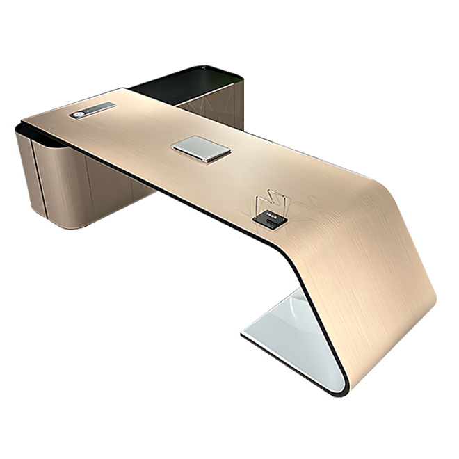 Modern L-shape Executive Office Desk with Return Storage and Cable Management