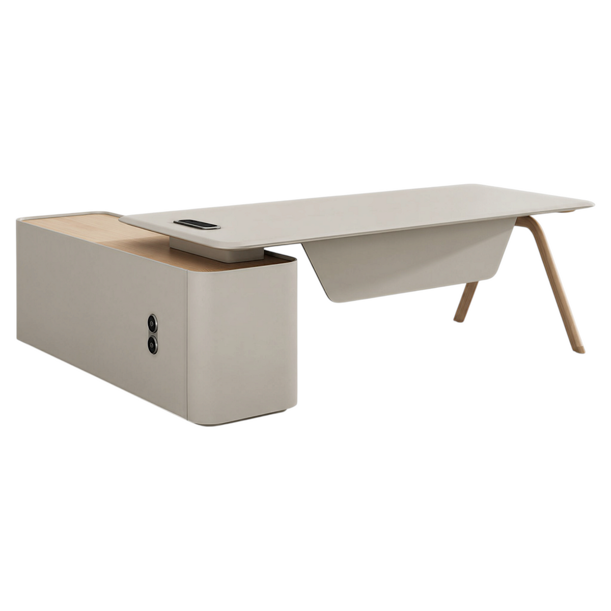 Designer L-Shaped Desk with Streamlined Storage