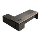Modern Executive Office Desk with Aluminium Edge Trim and Integrated Cable Management