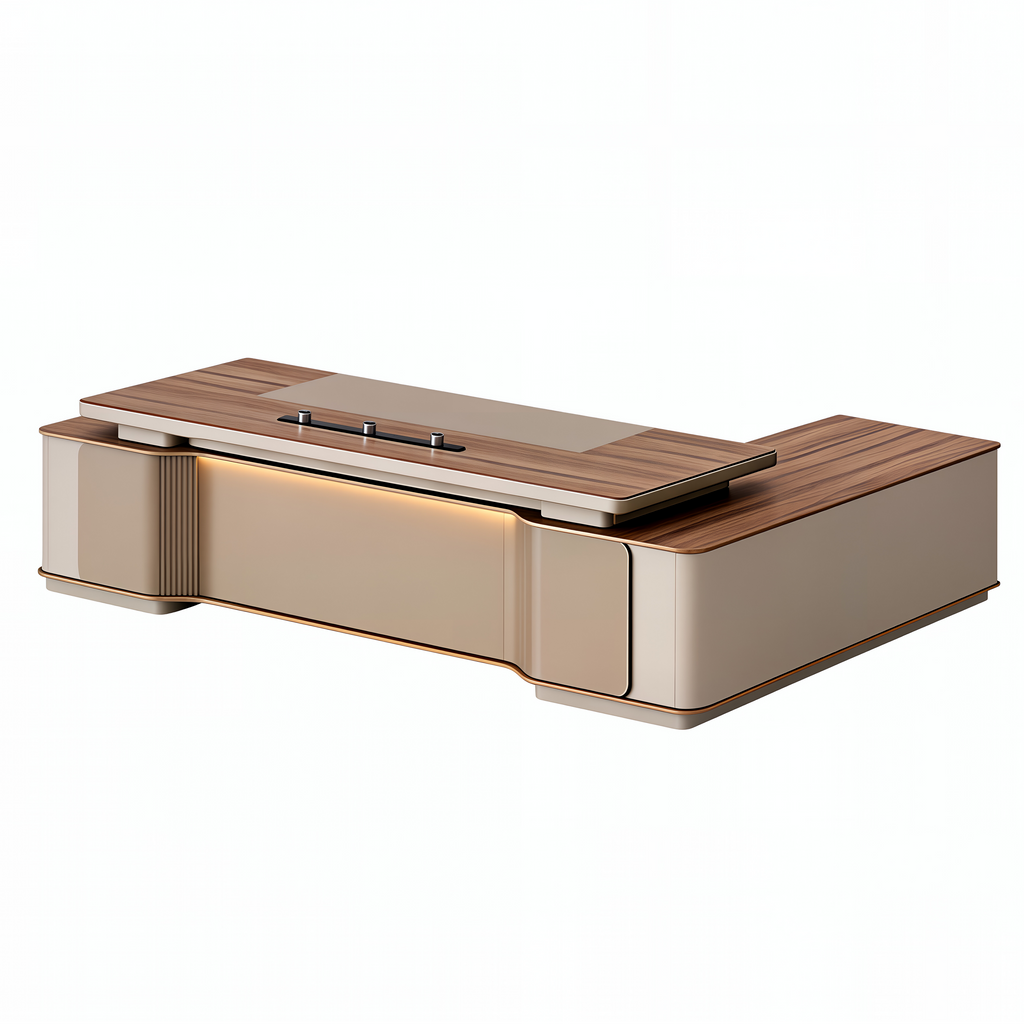 Designer Executive Desk with Rounded Edge Detail