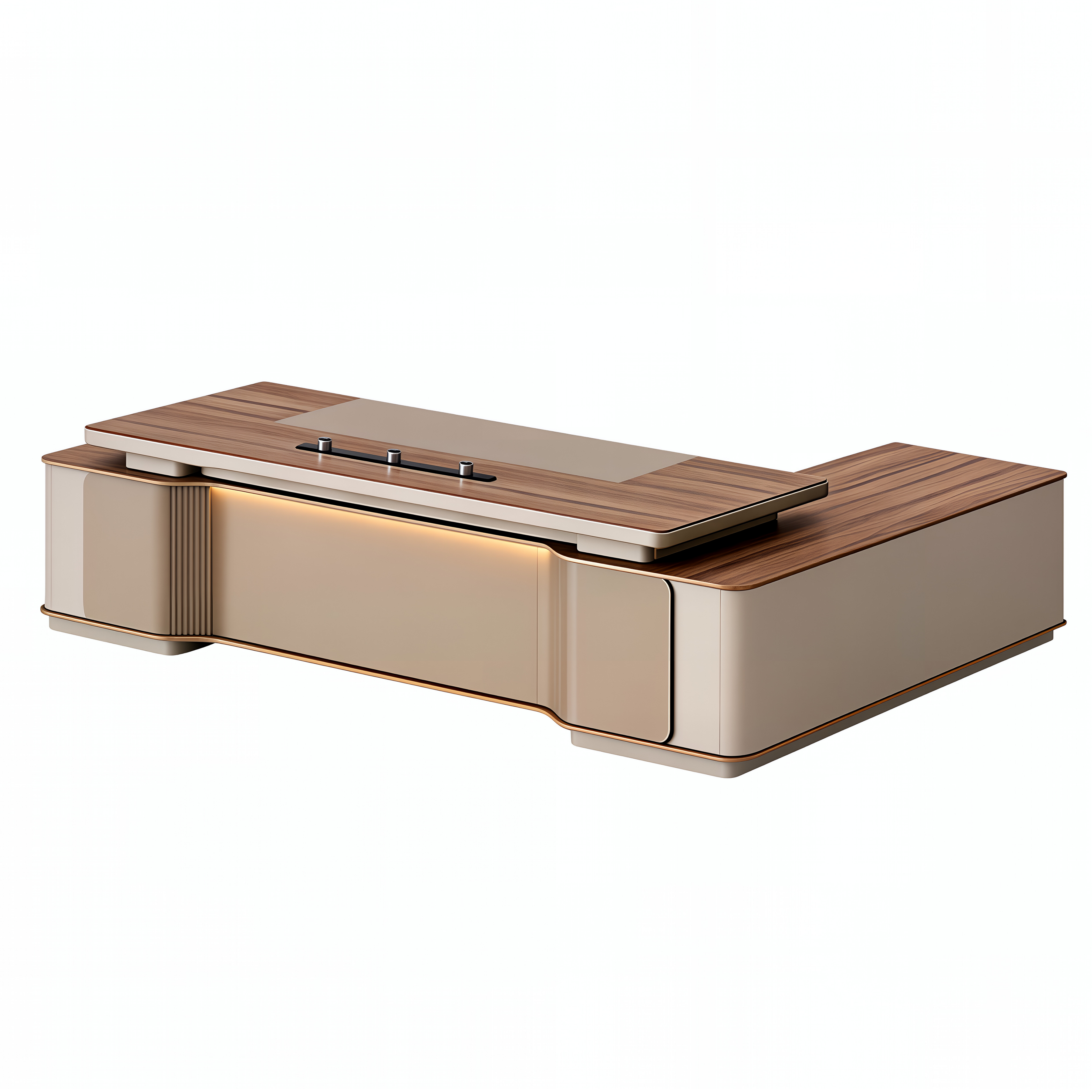 Designer Executive Desk with Rounded Edge Detail