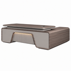 Modern Executive Desk with Rounded Details and Custom Sizes