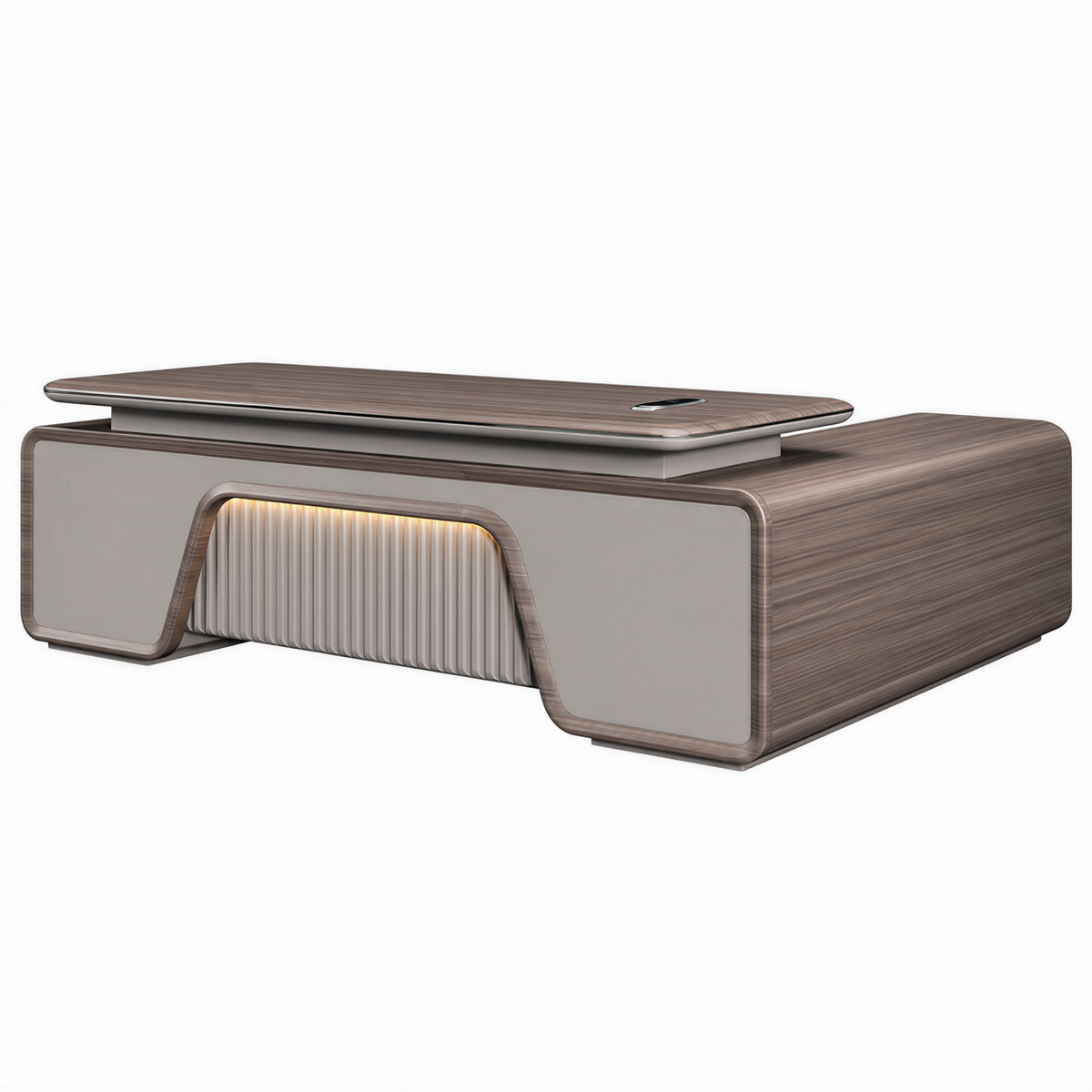Modern Executive Desk with Rounded Details and Custom Sizes