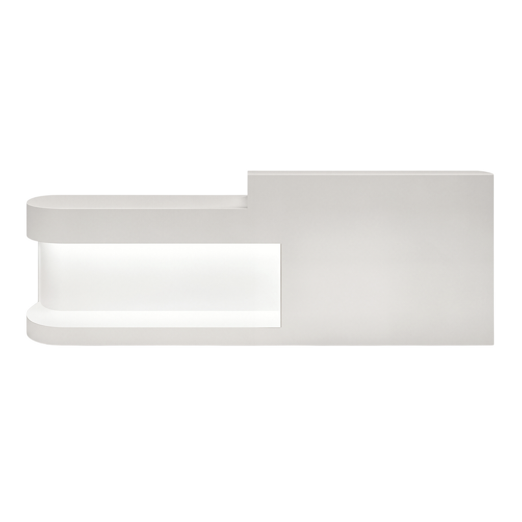 Modern Reception Desk with Display Shelf
