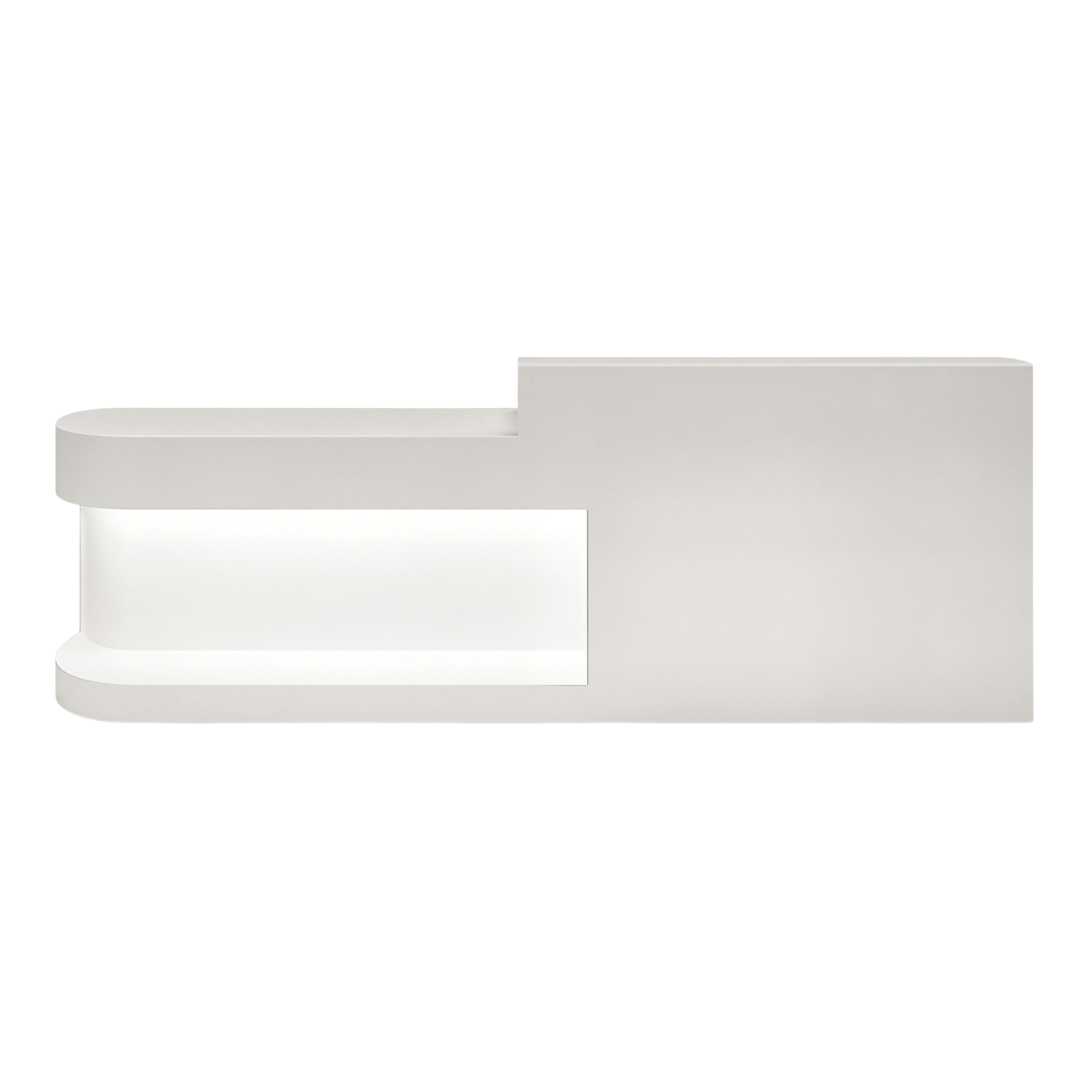 Modern Reception Desk with Display Shelf
