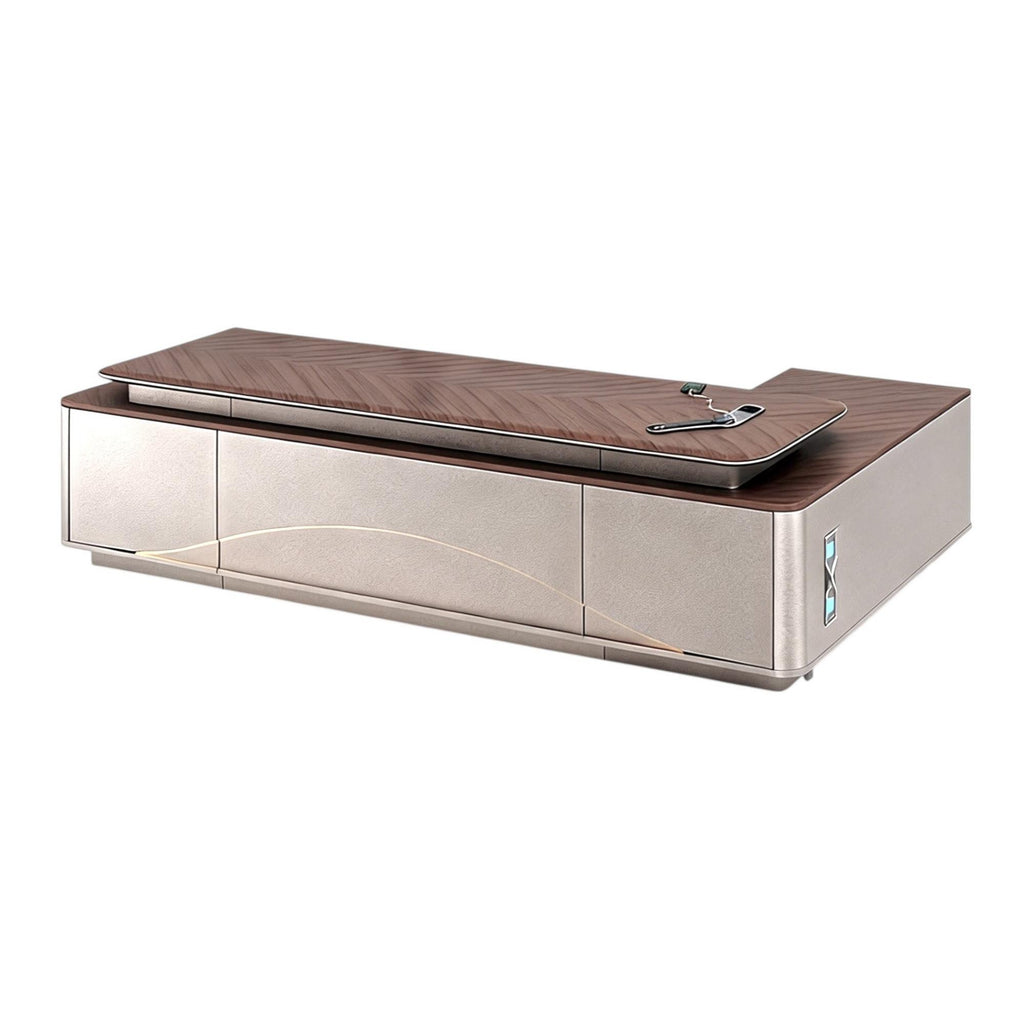 Designer Executive Desk with Feature Light and Storage
