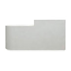 Minimalist L-Shaped Reception Desk with LED Plinth