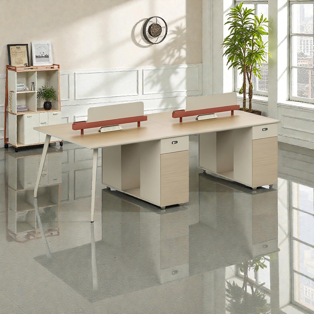 Compact Sturdy Office Desk Set for Small Workspaces