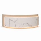 Premium Curved Reception Counter with Integrated LED Lighting