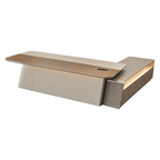 Premium L-Shaped Executive Desk with Smart Storage