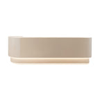 Minimalist Curved Reception Counter with Ambient LED Illumination for Professional Studios and Clinics