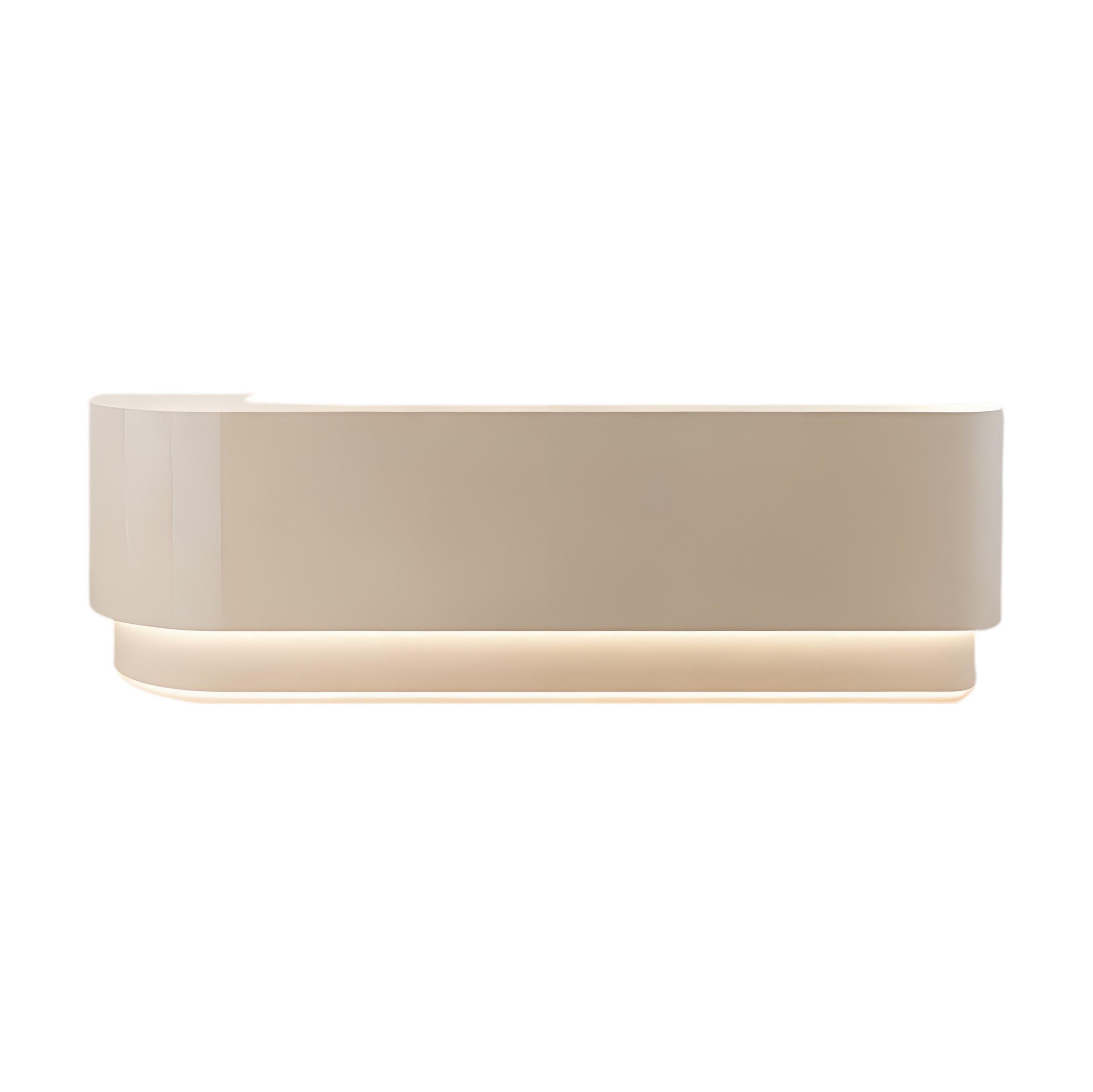 Minimalist Curved Reception Counter with Ambient LED Illumination for Professional Studios and Clinics