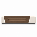 Contemporary Reception Counter with LED Lighting, Lockable Storage and Custom Logo