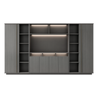 Illuminated Office Storage Cabinet with Wardrobe