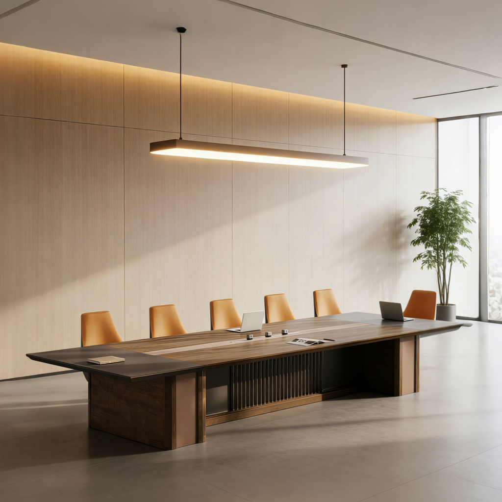 Executive Boardroom Conference Table with Wood Veneer Finish