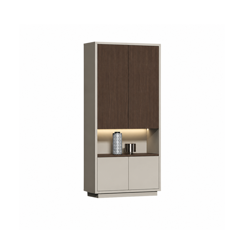 Modern Open-Shelved Executive Storage Cabinet