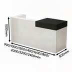 Multi-Functional Corner Reception Desk with Stylish Storage Solutions