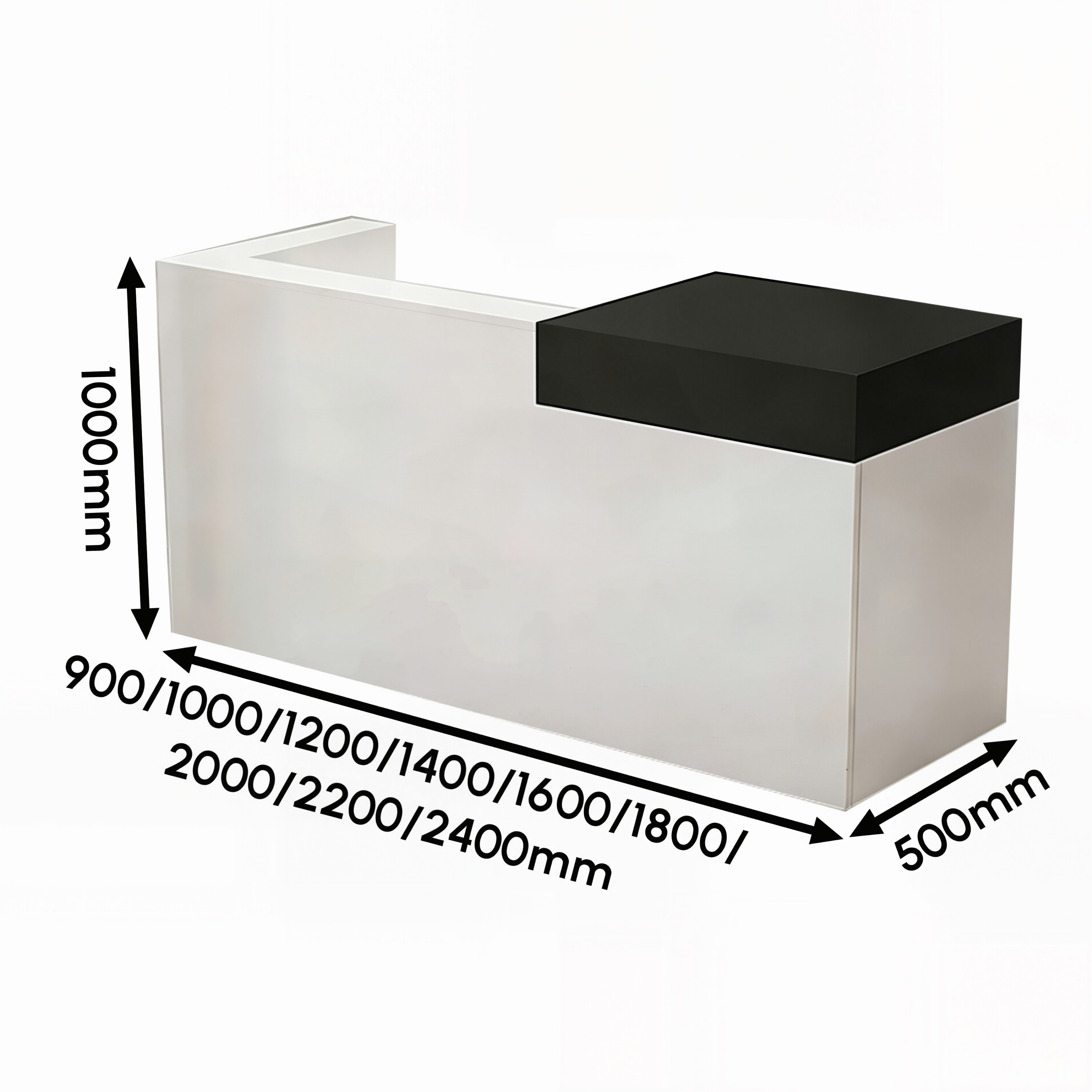 Multi-Functional Corner Reception Desk with Stylish Storage Solutions