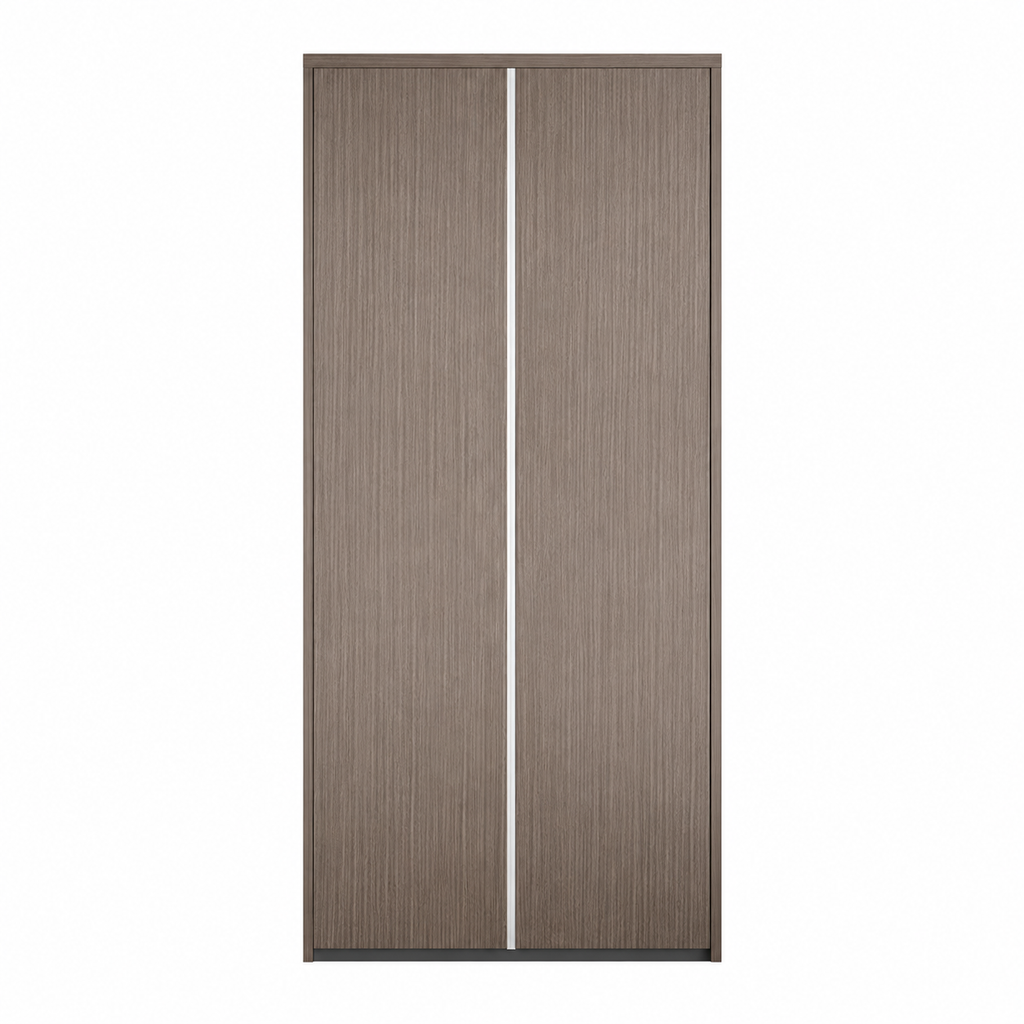 Executive Filing Cabinet with Glass Display and Concealed Storage