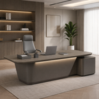 Modern Executive Office Desk with Smart Lock and Ambient LED Lighting