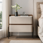 Luxury Bedside Table with Hidden Pull Design
