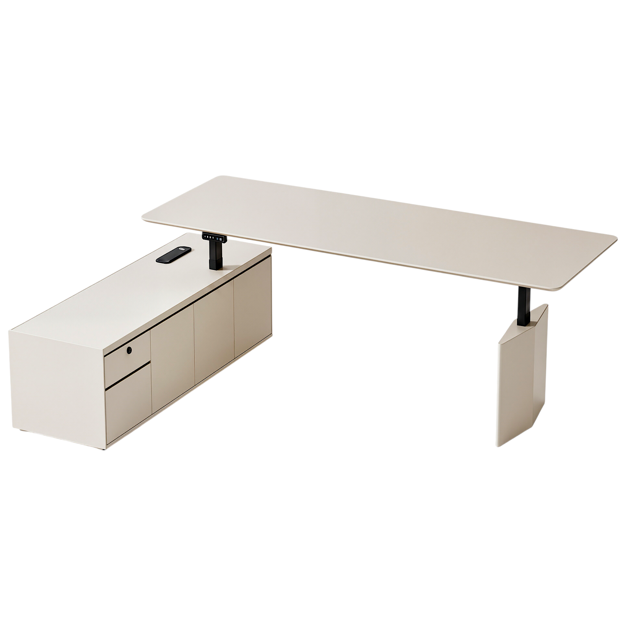Modern Executive Standing Desk With Storage