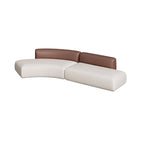 Modern Curved Sectional Sofa Fabric Lounge Set for Office Reception and Living Room