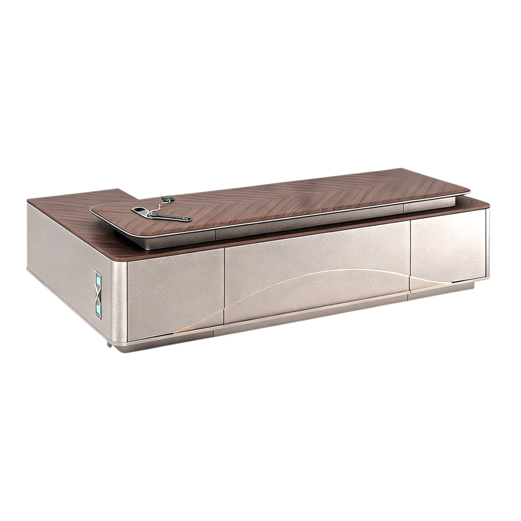 Designer Executive Desk with Feature Light and Storage