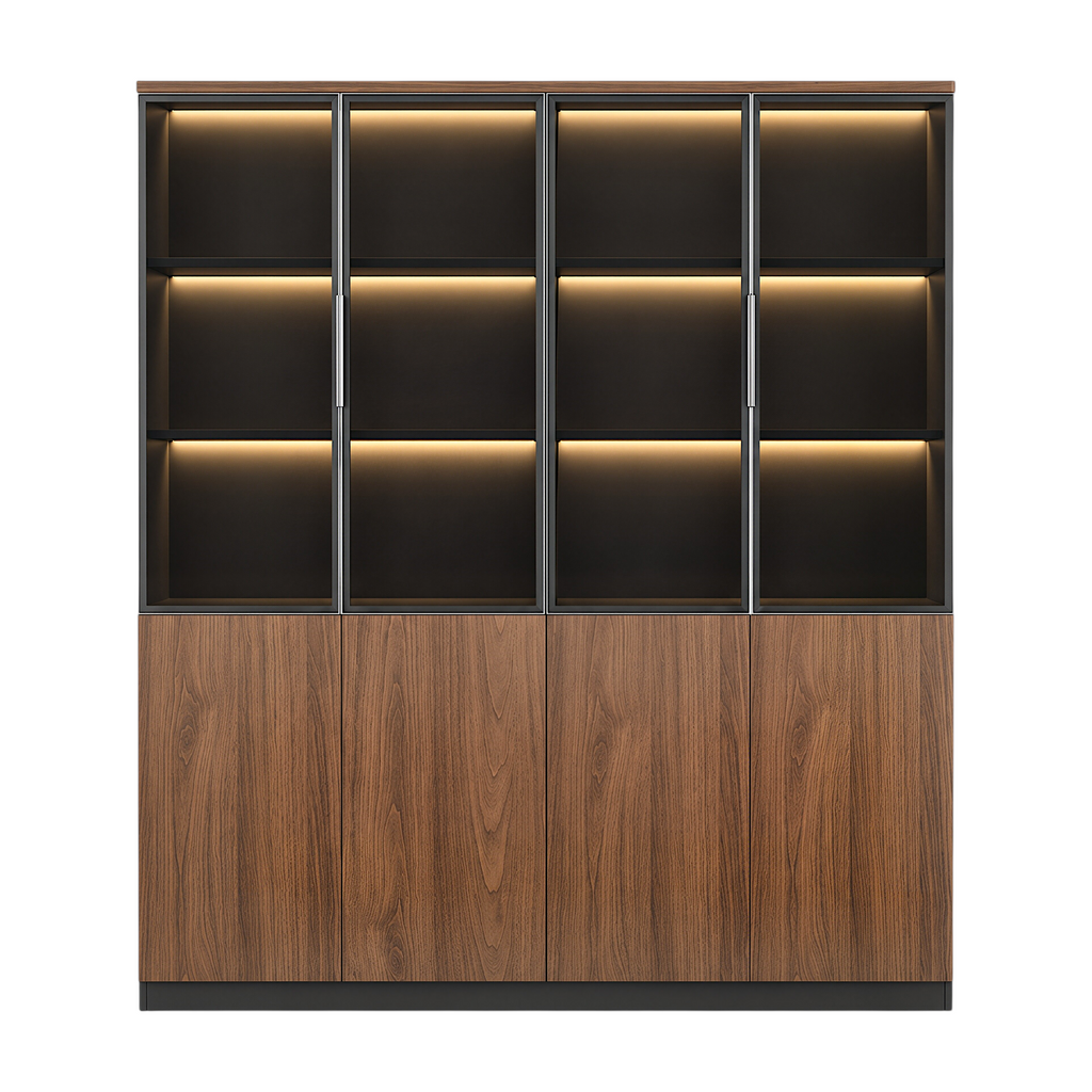 Classic Walnut Executive Display Cabinet